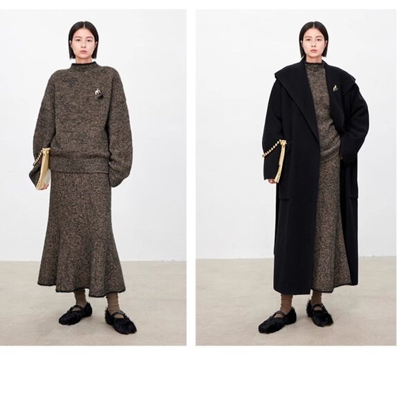 CHICJOC High-End Mohair Blend Mermaid Skirt – Size 38 - Picture 3 of 10